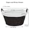 Household Essentials 12.5" Round Wicker Laundry Basket with Handles